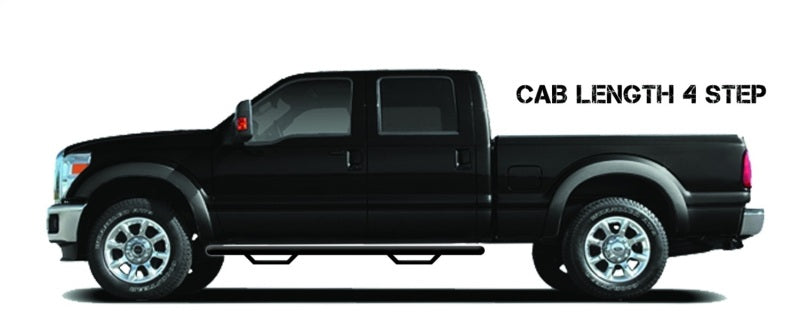 N-Fab Nerf Step 14-17 Chevy-GMC 1500 Crew Cab - Gloss Black - Cab Length - 3in