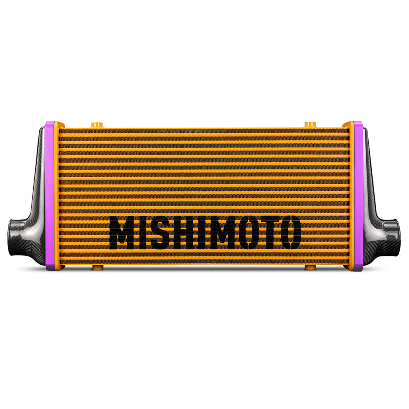 Mishimoto Universal Carbon Fiber Intercooler - Gloss Tanks - 450mm Silver Core - S-Flow - G V-Band