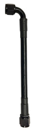 Fragola -10AN Ext Black PTFE Hose Assembly Straight x 90 Degree 16in