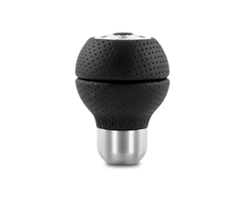 Momo Race Shift Knob - Black Airleather, Aluminum Insert