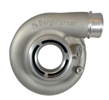 Load image into Gallery viewer, BorgWarner Compressor Cover 72mm SX-E Style V-Band/Hose Outlet