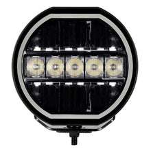 Load image into Gallery viewer, Go Rhino Xplor Blackout Series Maxline LED Hi/Low Beam w/Multi DRL (Surface Mount) 7in. - Blk