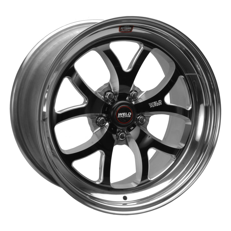 Weld S76 18x7 / 5x4.75 BP / 4.1in. BS Black Wheel (High Pad) - Non-Beadlock