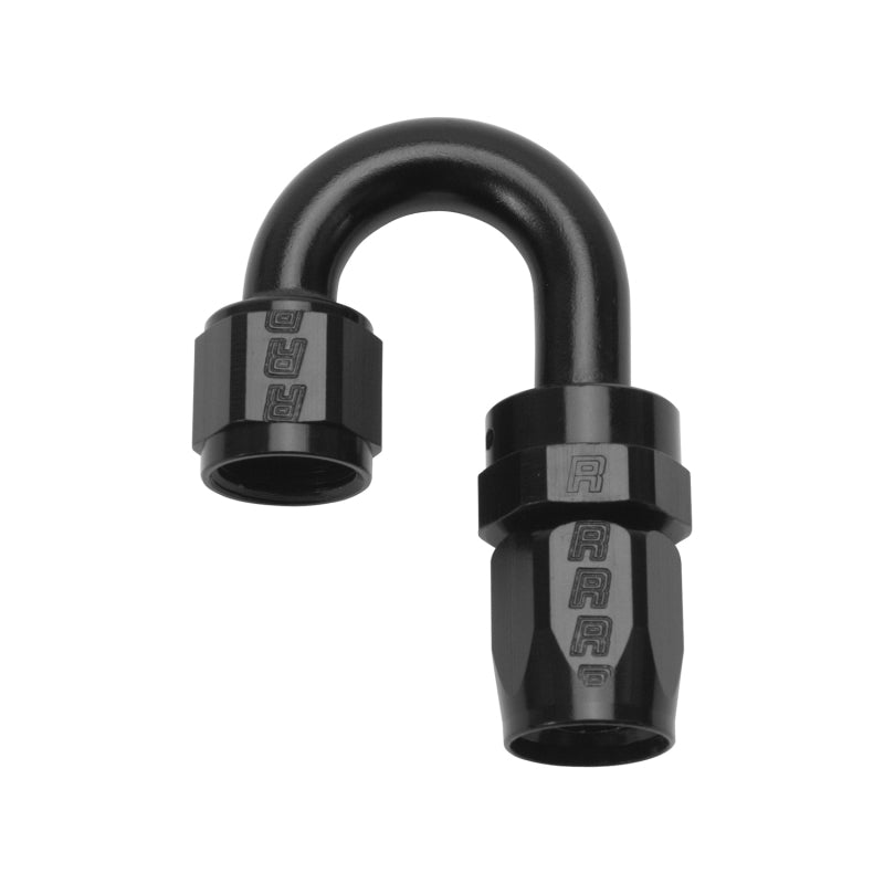 Russell Performance -10 AN Black 180 Degree Full Flow Swivel Hose End