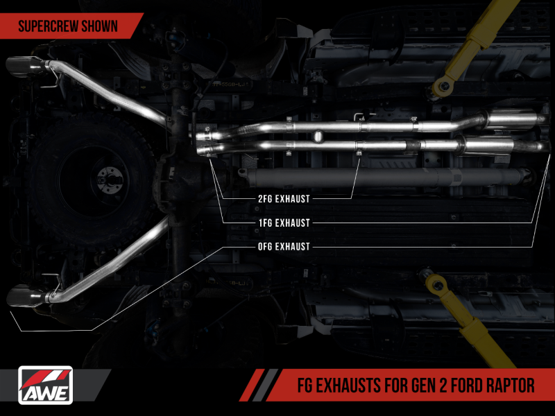 AWE Tuning 2017+ Ford Raptor Resonated Front Pipe Conversion Kit