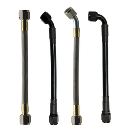 Fragola -8AN Hose Assembly Straight x 45 Degree Steel Nut 16in