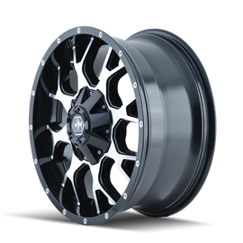 Mayhem 8015 Warrior 20x9 / 8x180 BP / 0mm Offset / 124.1mm Hub Black/Machined Face Wheel