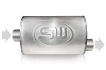 Load image into Gallery viewer, Stainless Works 2.25in ID CENTER INLET/ 2.25in OD OFFSET OUTLET 4inX8in