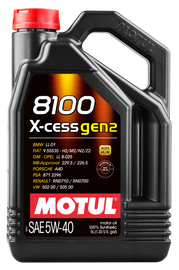 Motul 5L Synthetic Engine Oil 8100 5W40 X-CESS Gen 2