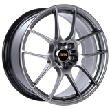 BBS RF 18x8 5x114.3 ET43 Diamond Black Wheel -82mm PFS/Clip Required